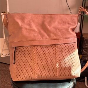 Alyssa Tan Perforated Shoulder Bag